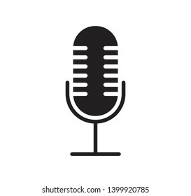 Microphone icon vector logo template