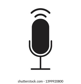 Microphone icon vector logo template