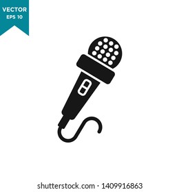 microphone icon vector logo template 