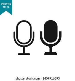 microphone icon vector logo template 