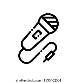 microphone icon vector logo template illustration eps-10