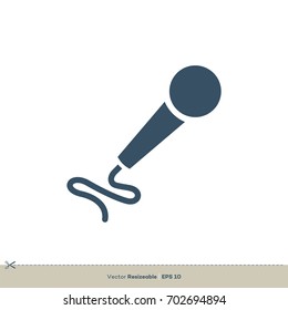 Microphone Icon Vector Logo Template Illustration Design. Vector EPS 10.
