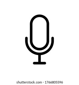Vector de icono de micrófono, micrófono, símbolo de altavoz fuerte, icono de diseño plano