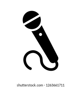 microphone icon vector. mic illustration sign. Karaoke symbol. Audio logo