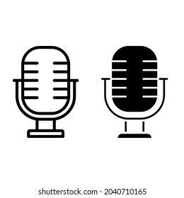 
Microphone icon vector. Mic illustration sign. Karaoke symbol.