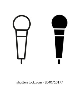 
Microphone icon vector. Mic illustration sign. Karaoke symbol.