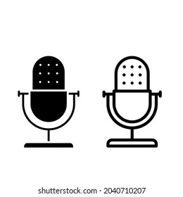Microphone icon vector. Mic illustration sign. Karaoke symbol.