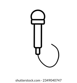 Mikrofon-Symbol-Vektorgrafik. Mikrobildzeichen. Karaoke-Symbol. Audio-Logo.