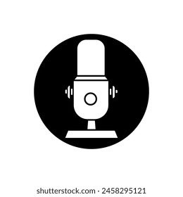 Microphone icon vector. mic illustration sign. Karaoke symbol. Audio logo.