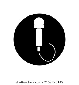 Vektorgrafik des Mikrofonsymbols. Mikrofon-Illustrationszeichen. Karaoke-Symbol. Audio-Logo.