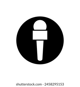 Icono de micrófono Vector. Ilustración de micrófono. Símbolo de karaoke. Logo de audio.