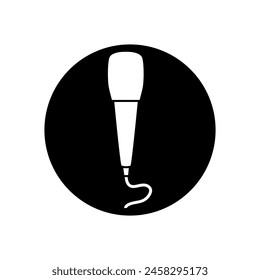 Icono de micrófono Vector. Ilustración de micrófono. Símbolo de karaoke. Logo de audio.