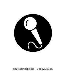 Microphone icon vector. mic illustration sign. Karaoke symbol. Audio logo.