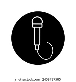 Microphone icon vector. mic illustration sign. Karaoke symbol. Audio logo.