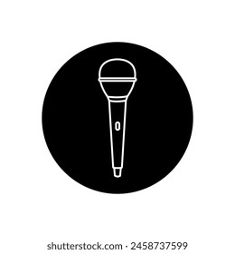Icono de micrófono Vector. Ilustración de micrófono. Símbolo de karaoke. Logo de audio.