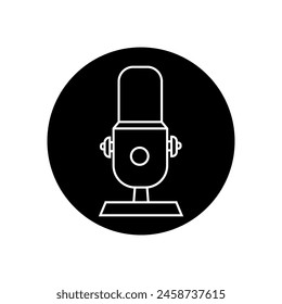 Microphone icon vector. mic illustration sign. Karaoke symbol. Audio logo.