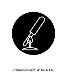 Microphone icon vector. mic illustration sign. Karaoke symbol. Audio logo.