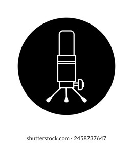 Icono de micrófono Vector. Ilustración de micrófono. Símbolo de karaoke. Logo de audio.