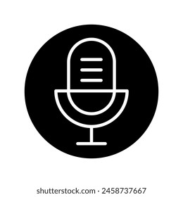 Icono de micrófono Vector. Ilustración de micrófono. Símbolo de karaoke. Logo de audio.