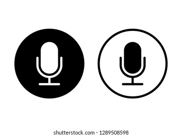 Microphone Icon vector. Mic sign. Karaoke microphone icon. Broadcast mic sign