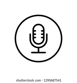 Microphone Icon vector. Mic sign. Karaoke microphone icon. Broadcast mic sign