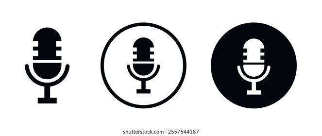 Microphone icon vector. Mic, voice recorder concept.