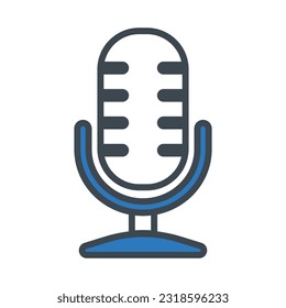 Microphone icon vector on trendy design