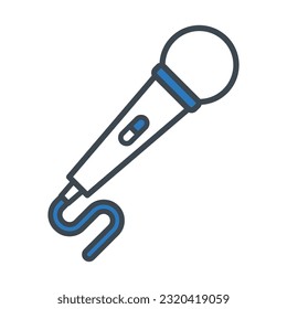Microphone icon vector on trendy design