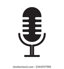 Microphone icon vector on trendy style for design and print