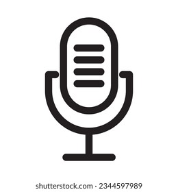 Microphone icon vector on trendy style for design and print