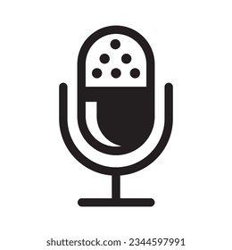 Vector de iconos de micrófono en estilo de moda para diseño e impresión