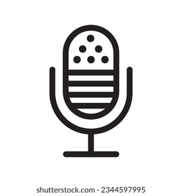 Vector de iconos de micrófono en estilo de moda para diseño e impresión
