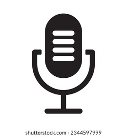 Vector de iconos de micrófono en estilo de moda para diseño e impresión