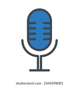 Vector de iconos de micrófono en estilo de moda para diseño e impresión