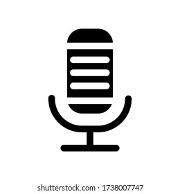 Microphone icon vector on white background
