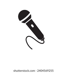 Icono de micrófono. Vector de micrófono en fondo blanco. Imagen del micrófono. Signo de difusión. Ilustración vectorial.
