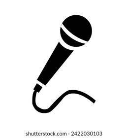 microphone icon vector on white background. Vector illustration. EPS file 93.