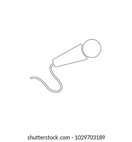microphone icon vector outline