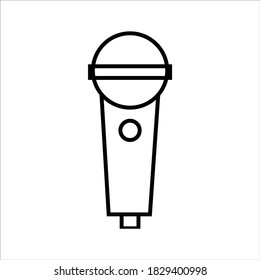 microphone icon vector. outline style icon