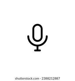 Microphone icon vector,  outline icon vector for web and mobile apps