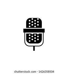 microphone icon vector. perfect mic vector. website and mobile design. white 
 background.