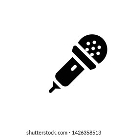 microphone icon vector. perfect mic vector. website and mobile design. white 
 background.