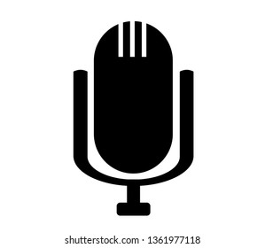 Microphone icon. Vector recorder symbol. Microphone shape. Element for design search app chat messenger or website - Vector