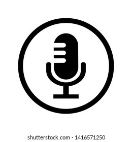 	
Microphone icon. Vector recorder symbol. Microphone illustration. Mic icon.