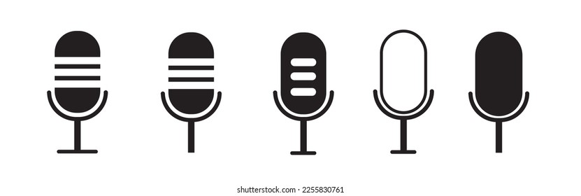 Microphone icon vector set. audio illustration sign collection. mic symbol.