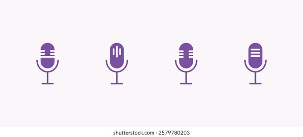 Microphone icon vector set. audio illustration sign collection. mic symbol.