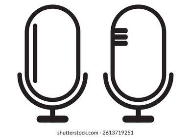 Microphone icon vector set. audio illustration sign collection. mic symbol.