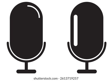 Microphone icon vector set. audio illustration sign collection. mic symbol.