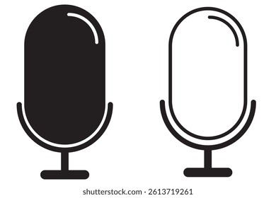 Microphone icon vector set. audio illustration sign collection. mic symbol.
