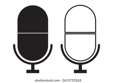 Microphone icon vector set. audio illustration sign collection. mic symbol.